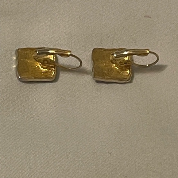 Gold and Red Moon and Stars Earrings - Picture 2 of 2